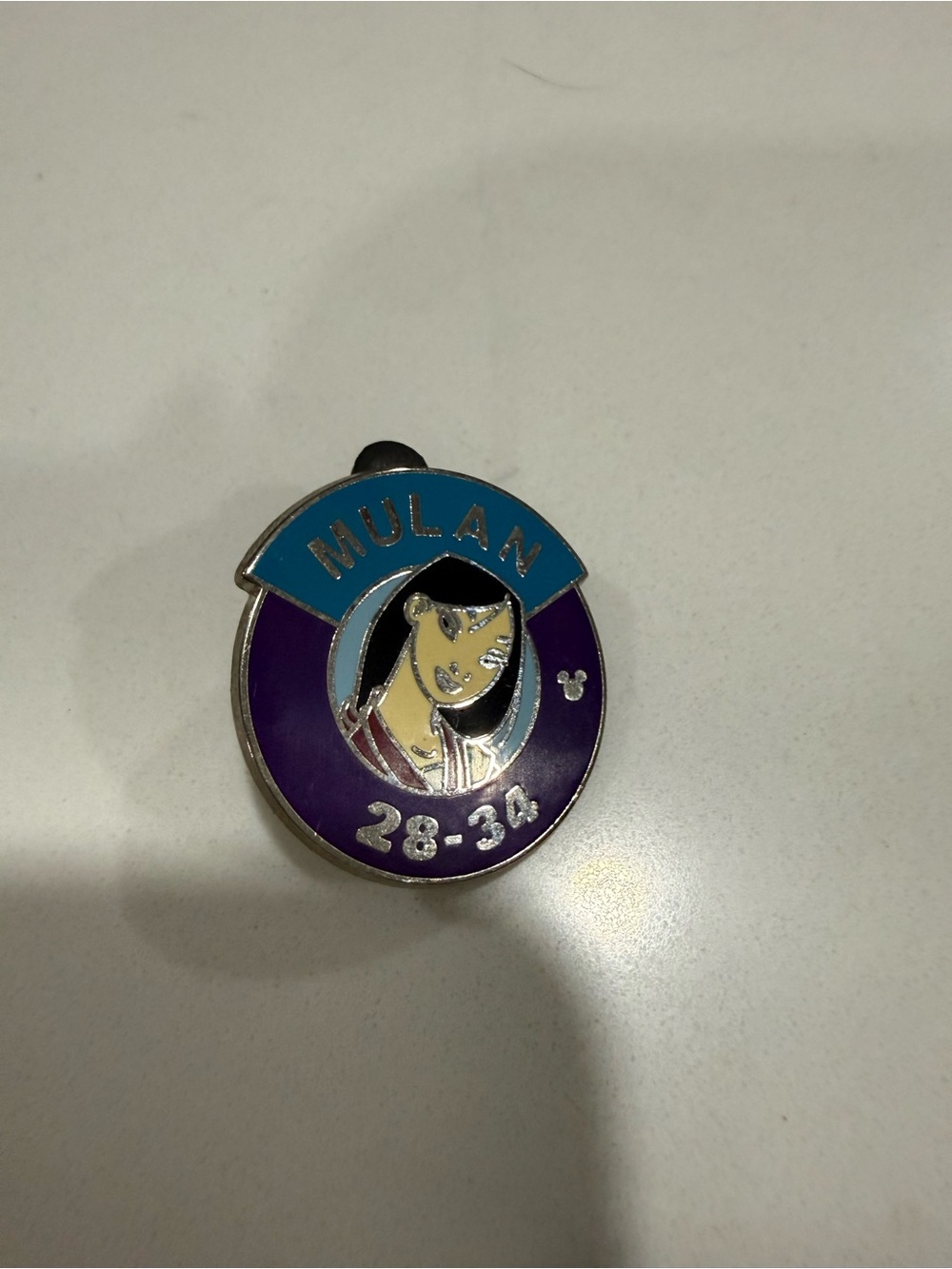 Disney Mulan Enamel Brooch - Purple & Teal